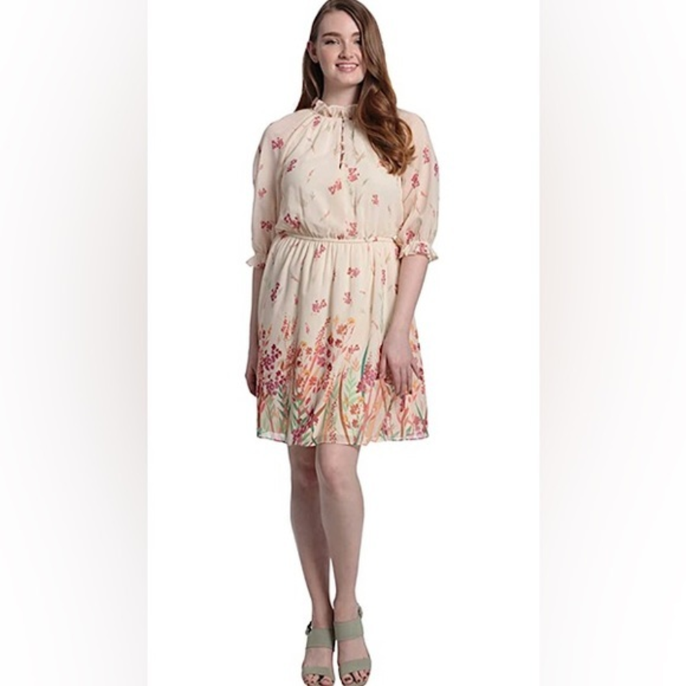London‎ TimesRaglan Sleeve Elastic Waist Dress